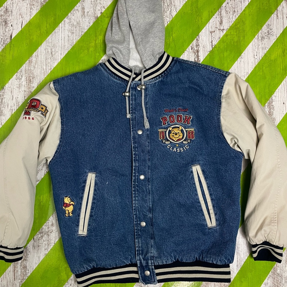 Vintage Winnie the Pooh denim embroidered jacket